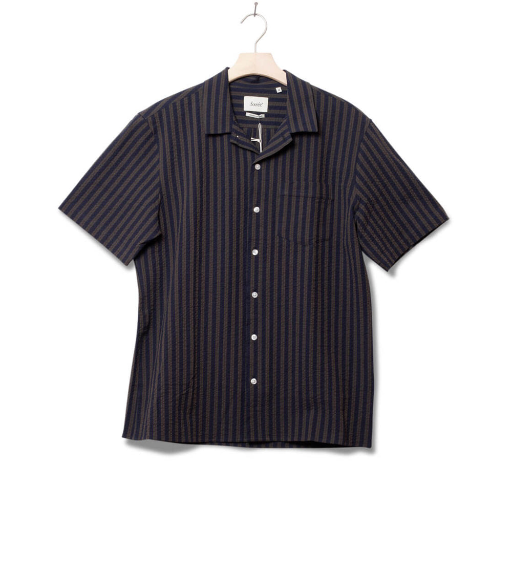 Foret Shirt SS Harvest green navy/iron