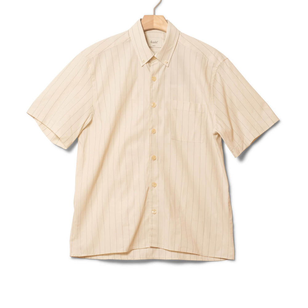Foret Shirt SS Holiday beige cloud stripe