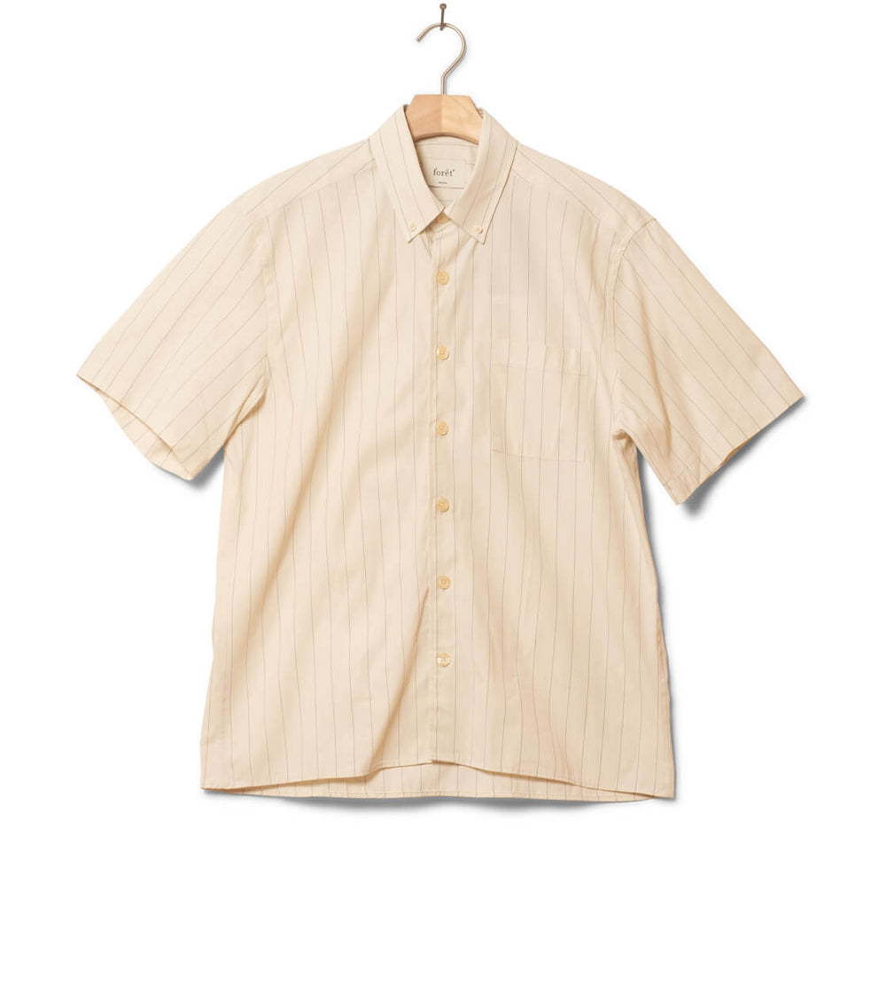 Foret Shirt SS Holiday beige cloud stripe