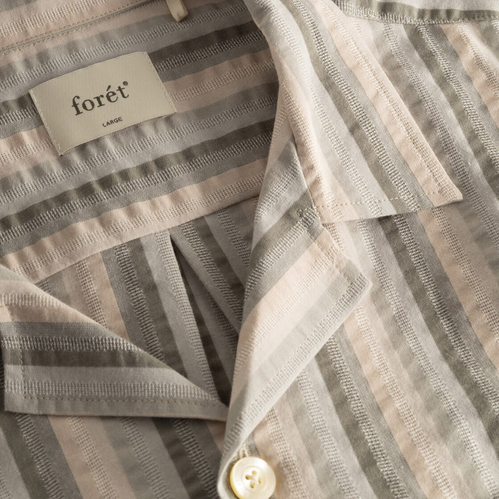 Foret Shirt SS Otter multi grey stripe