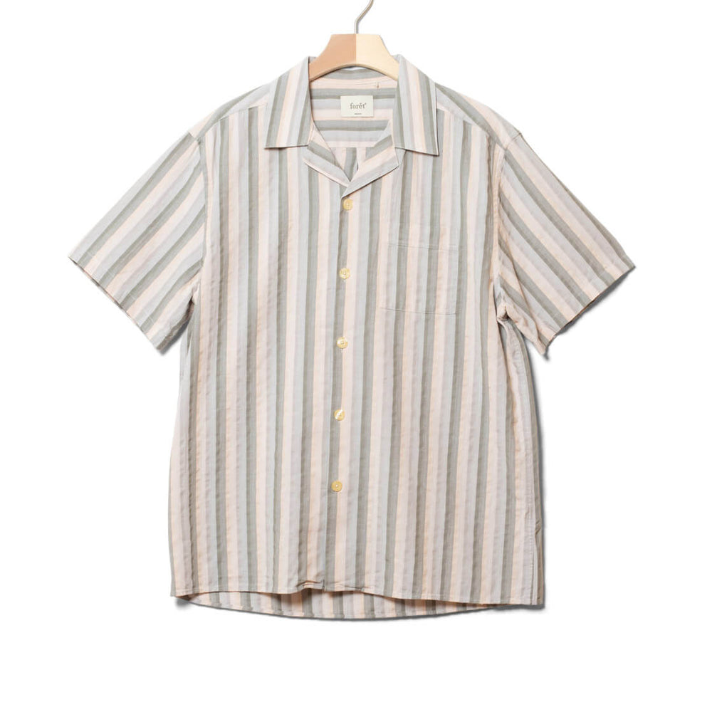 Foret Shirt SS Otter multi grey stripe