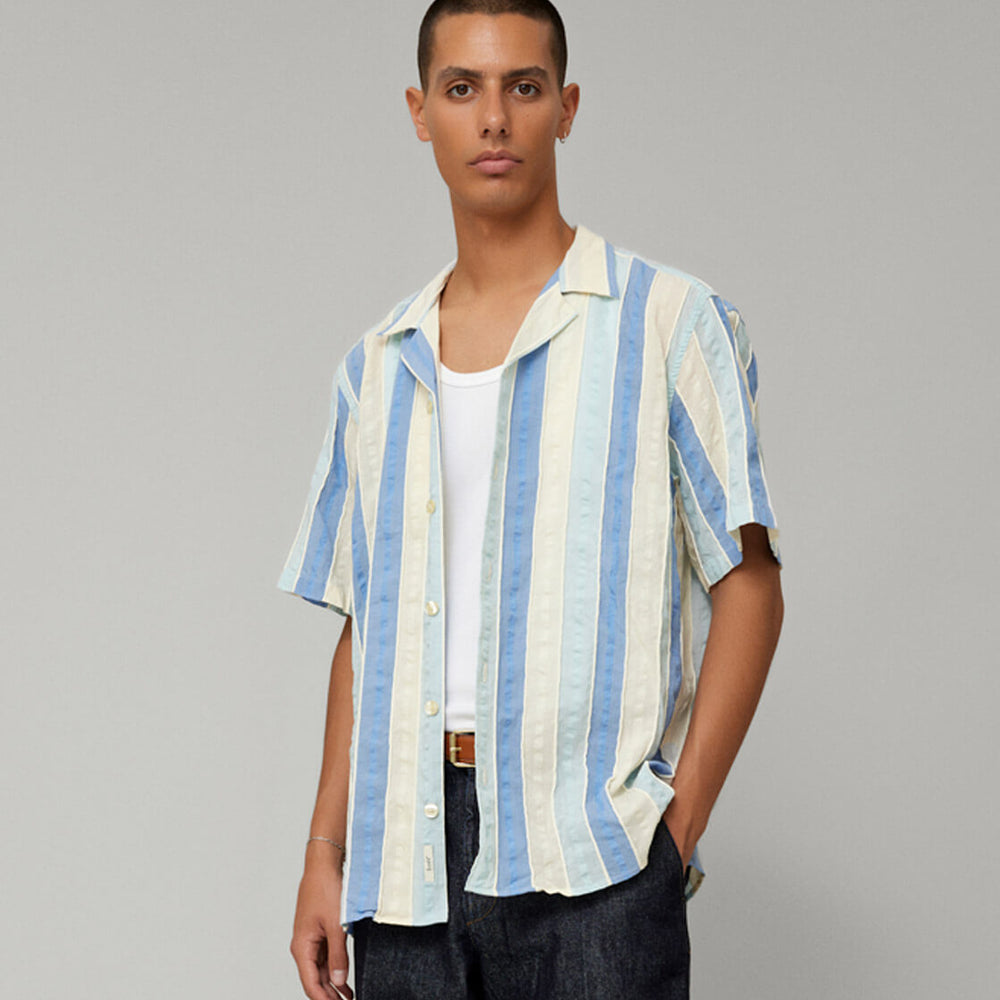 
                      
                        Foret Shirt SS Peer Jacquard blue/cloud
                      
                    