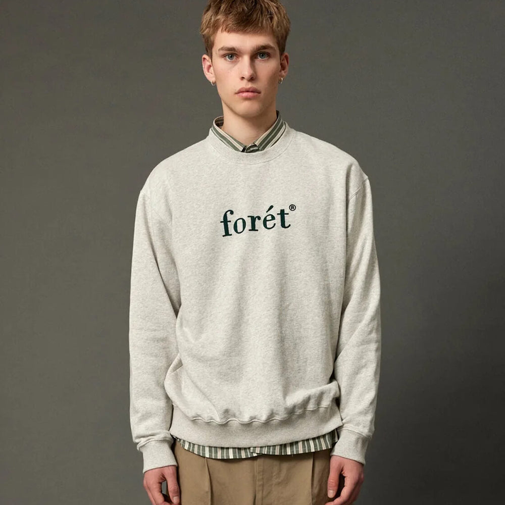 Foret Sweater Boat grey snow melange/dark green