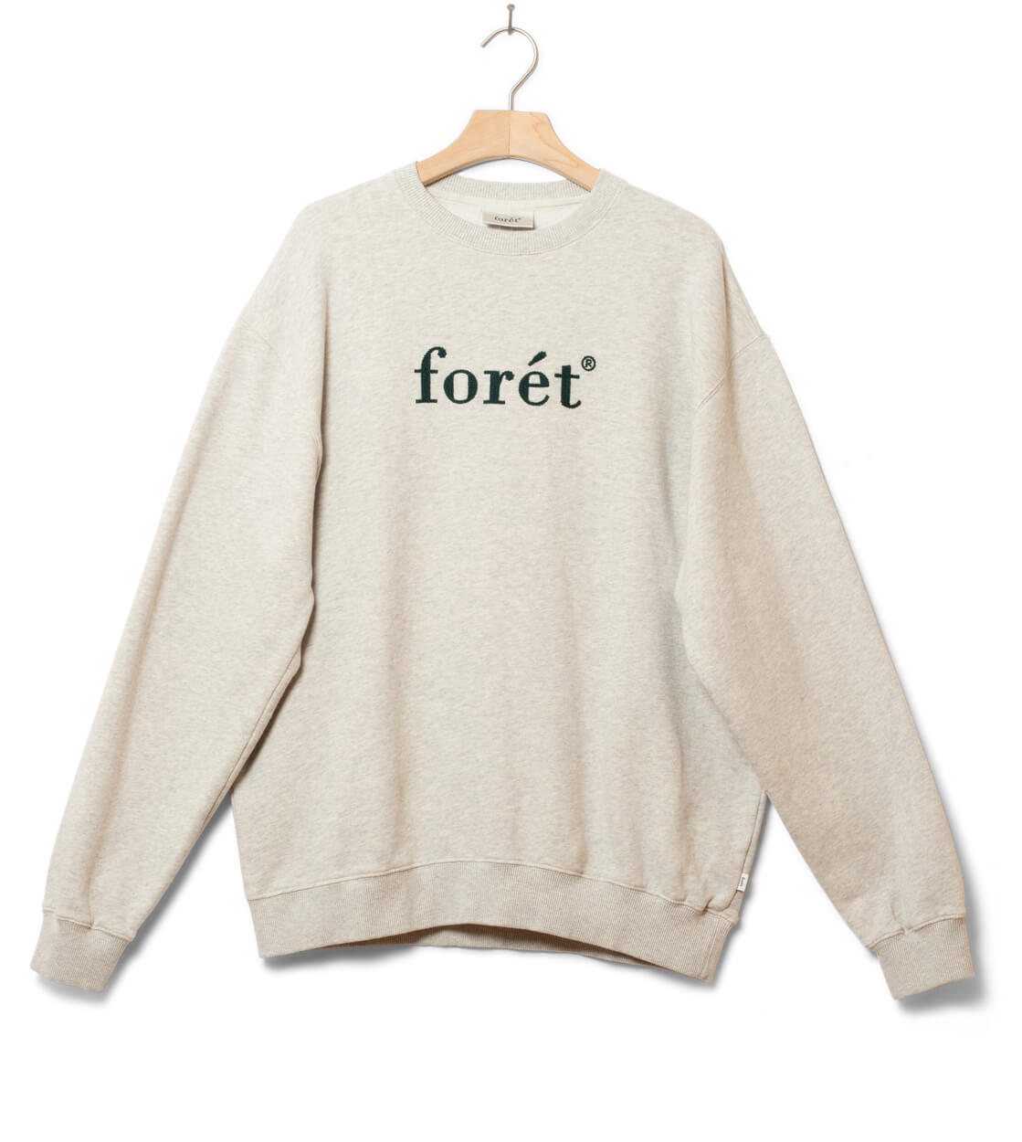 Foret Sweater Boat grey snow melange/dark green