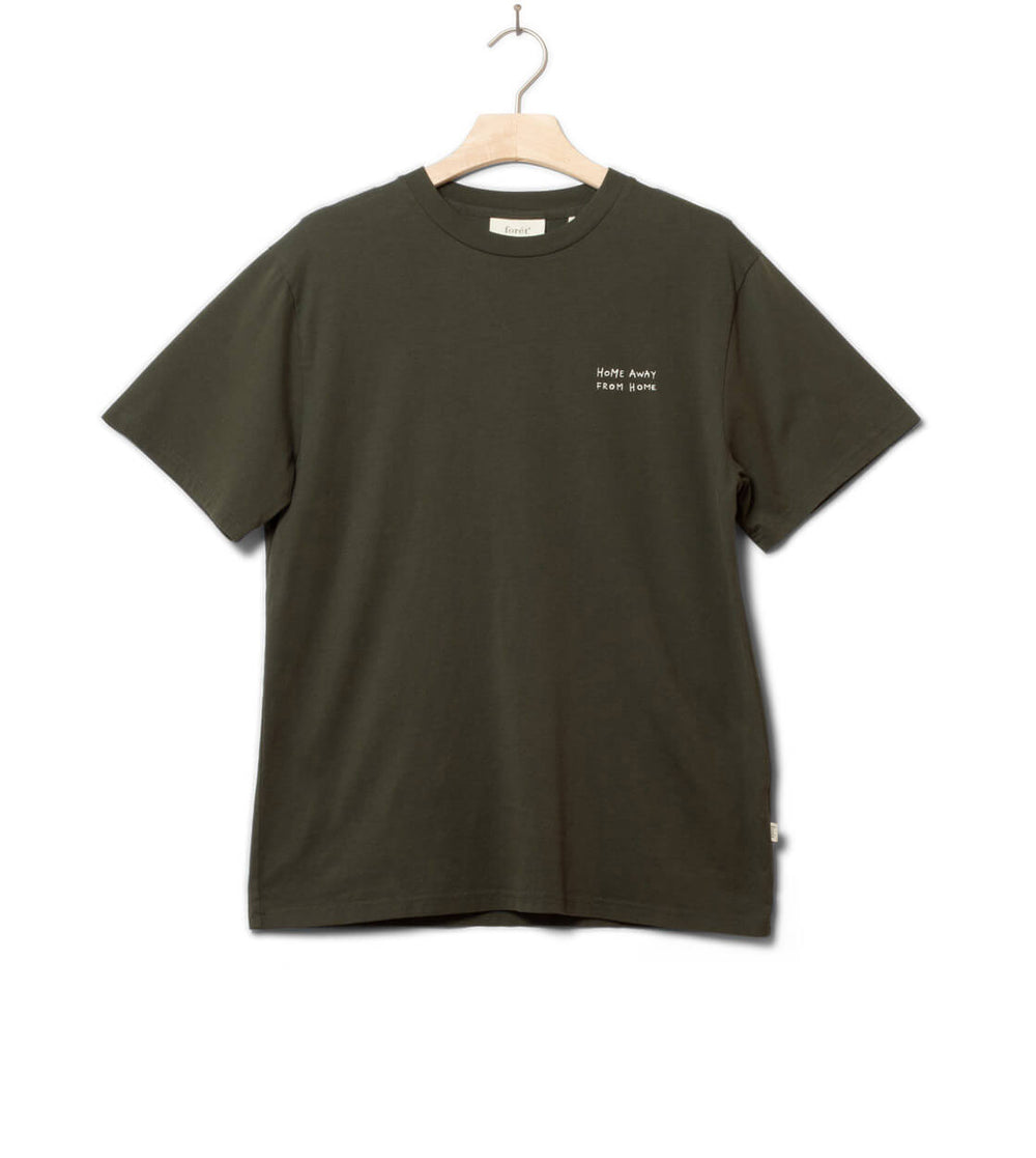 Foret T-Shirt Abode Embroidery green dark moss/cloud