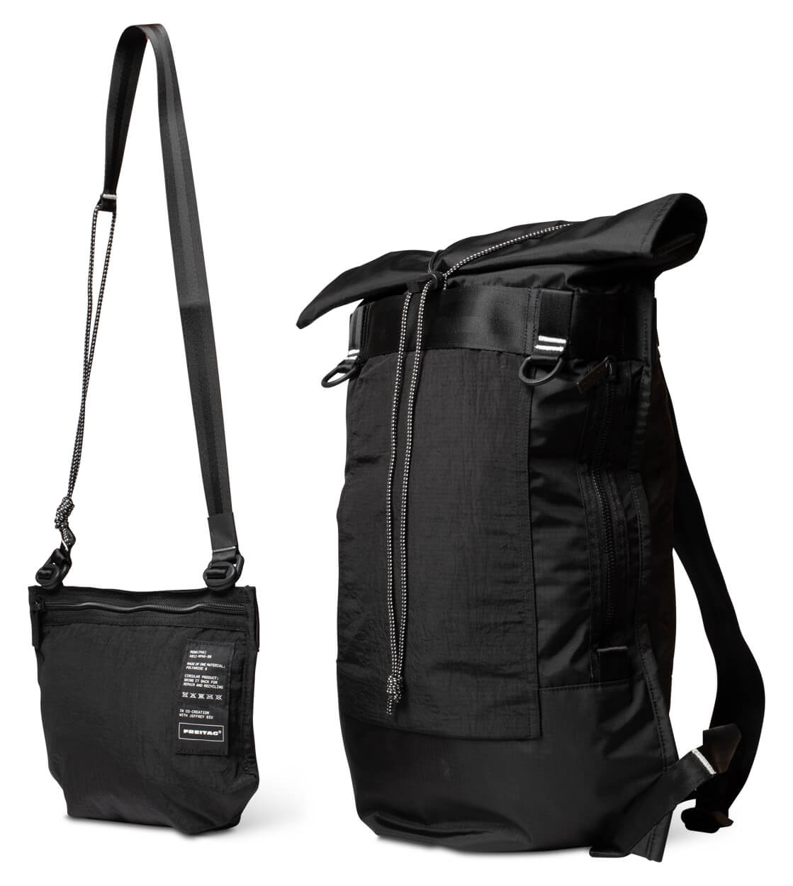 Freitag Backpack incl Musette Mono PA6 Circular black