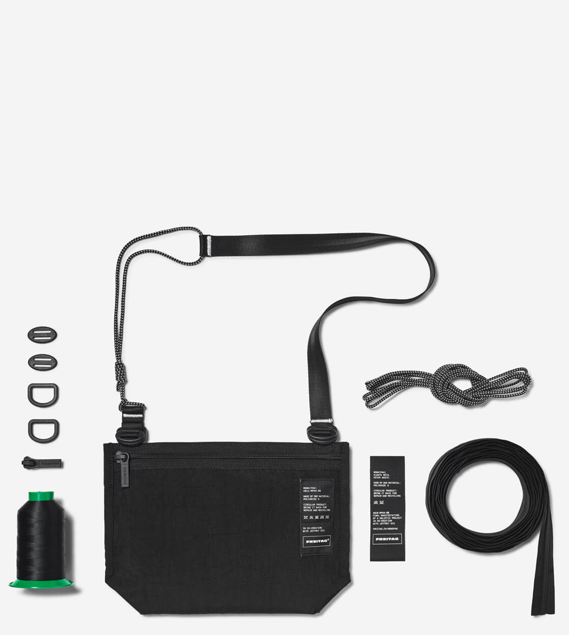 Freitag Bag Musette Mono PA6 Circular black