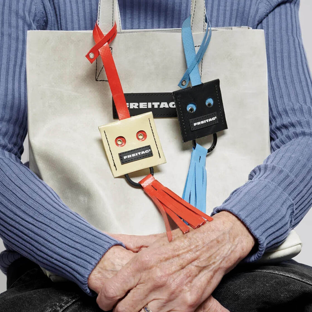 Freitag Keyholder and Charm Face blue/silver