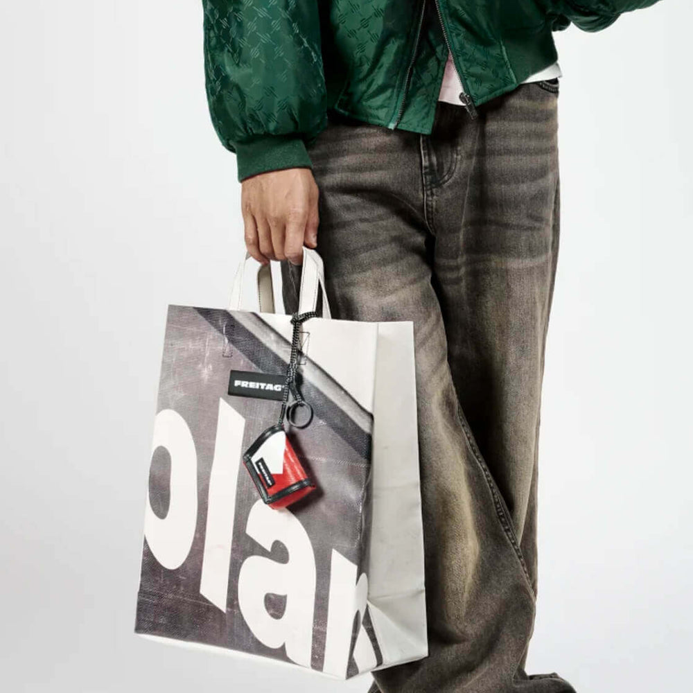 Freitag Keyholder and Charm Mini Messenger yellow/blue