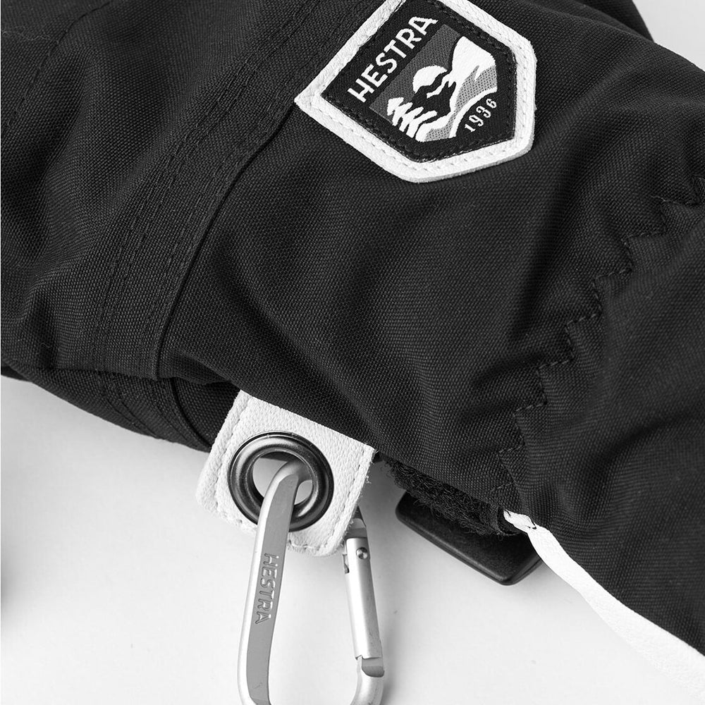 
                      
                        Hestra Gloves Heli Ski 3Finger Army Leather black/white
                      
                    