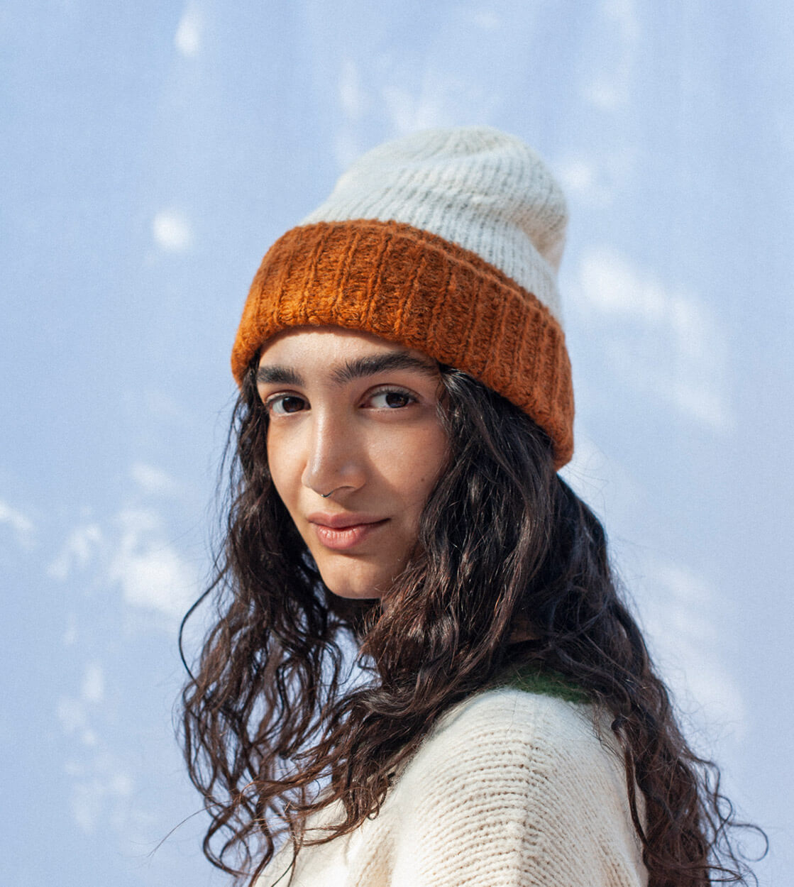 Jungle Folk Beanie Lora beige ivory