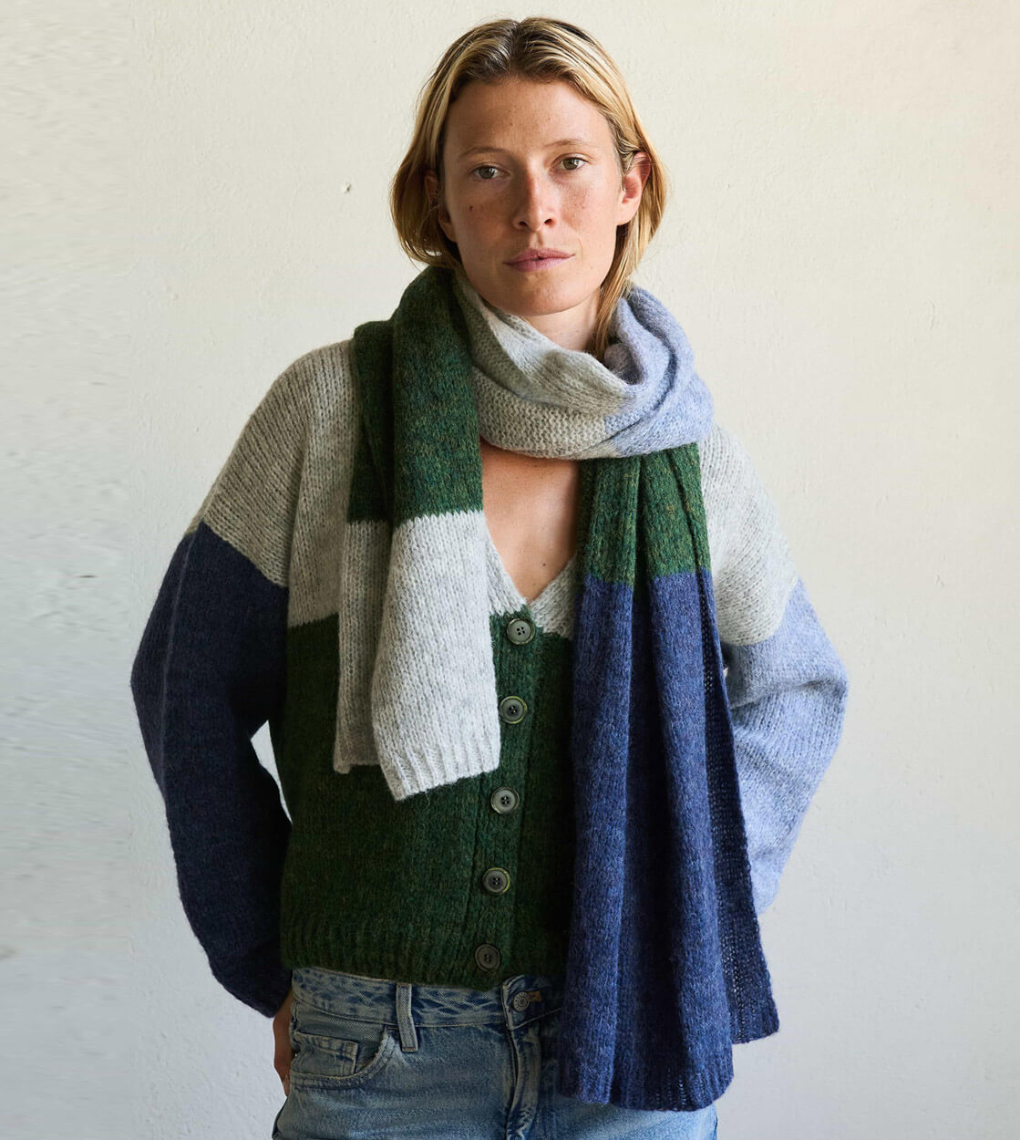 Jungle Folk Scarf Delta multi lake colors
