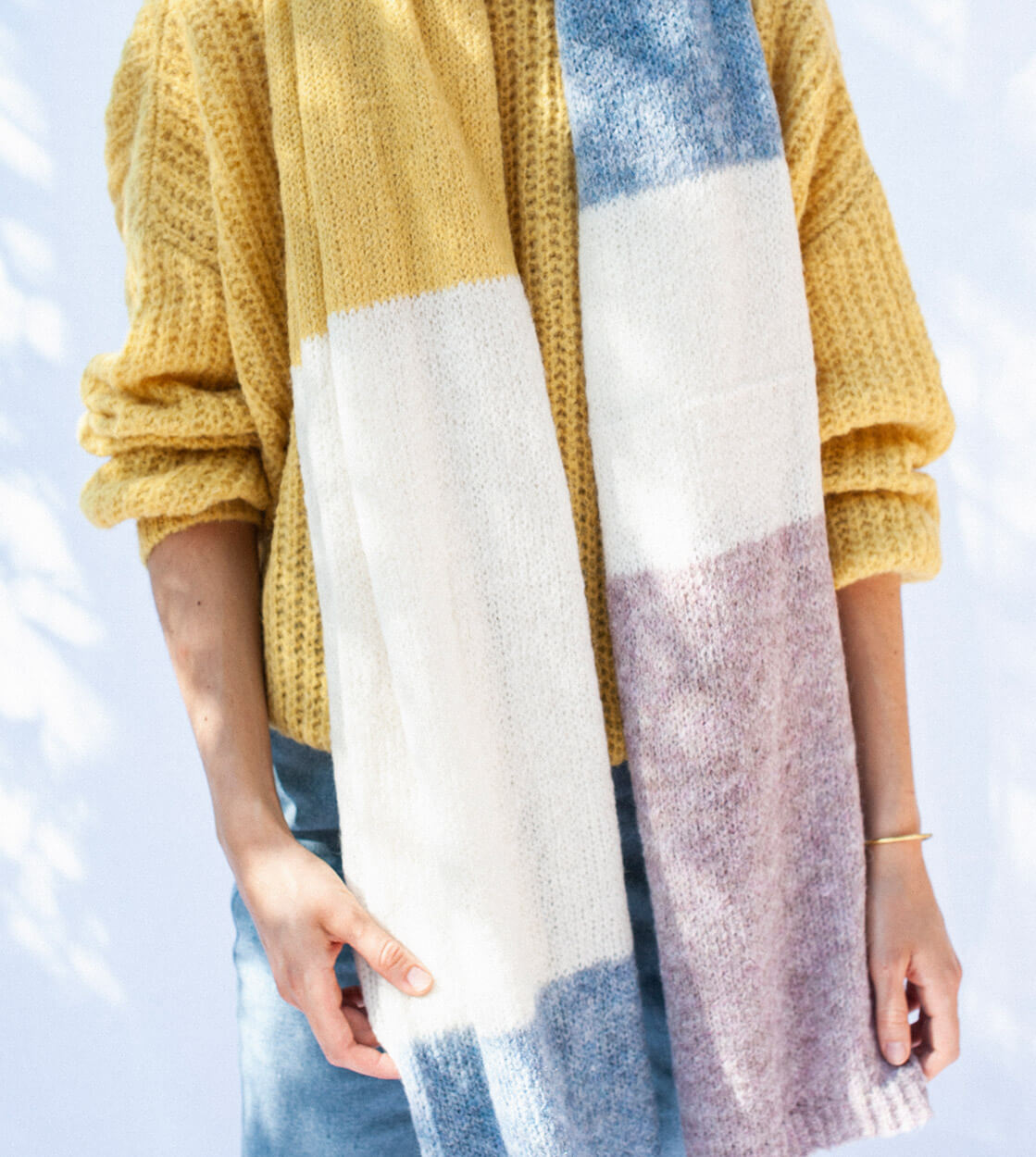 Jungle Folk Scarf Delta multi sky and sun
