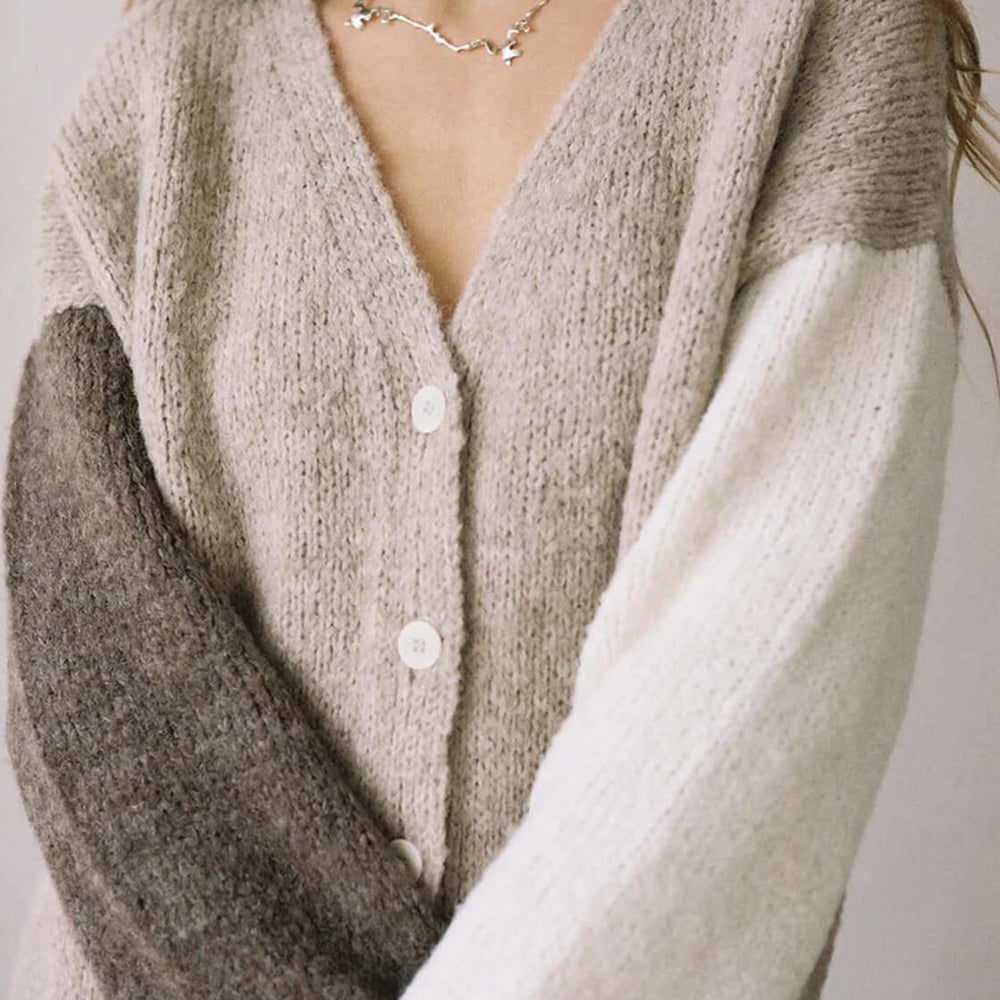 Jungle Folk W Cardigan Delta beige desert