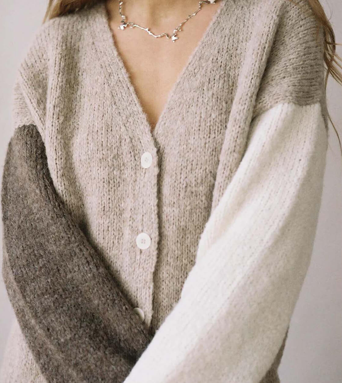 Jungle Folk W Cardigan Delta beige desert