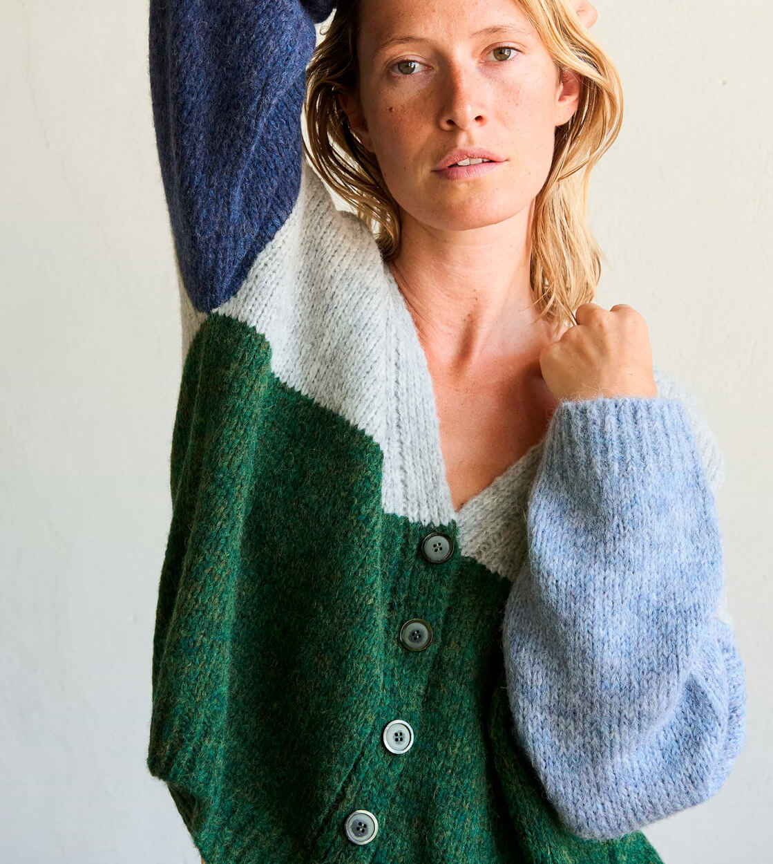 Jungle Folk W Cardigan Delta multi lake colors