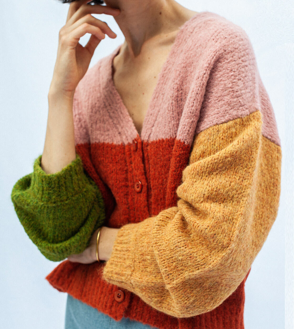 Jungle Folk W Cardigan Delta multi terra colors