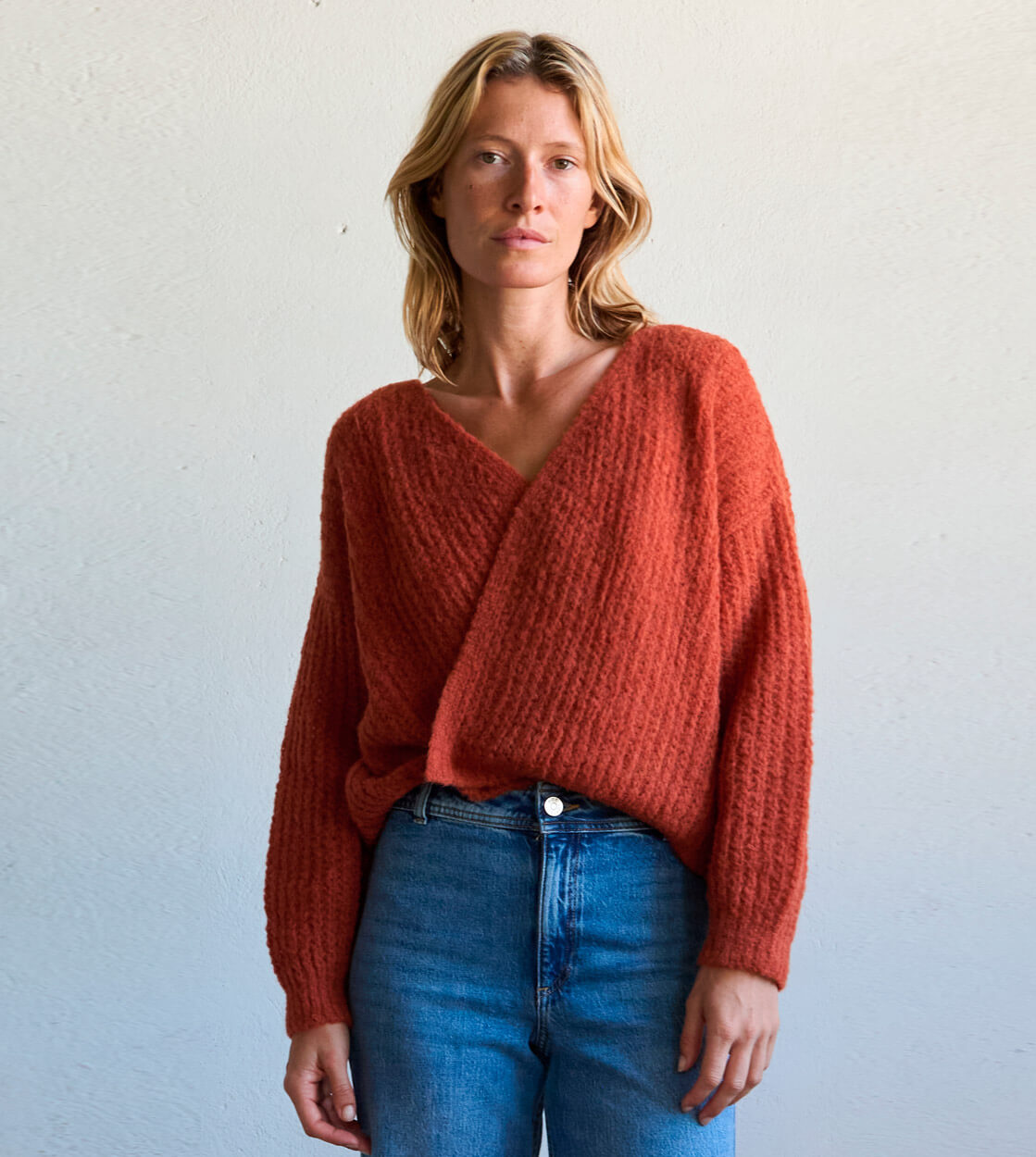 Jungle Folk W Cardigan Vega red ochre