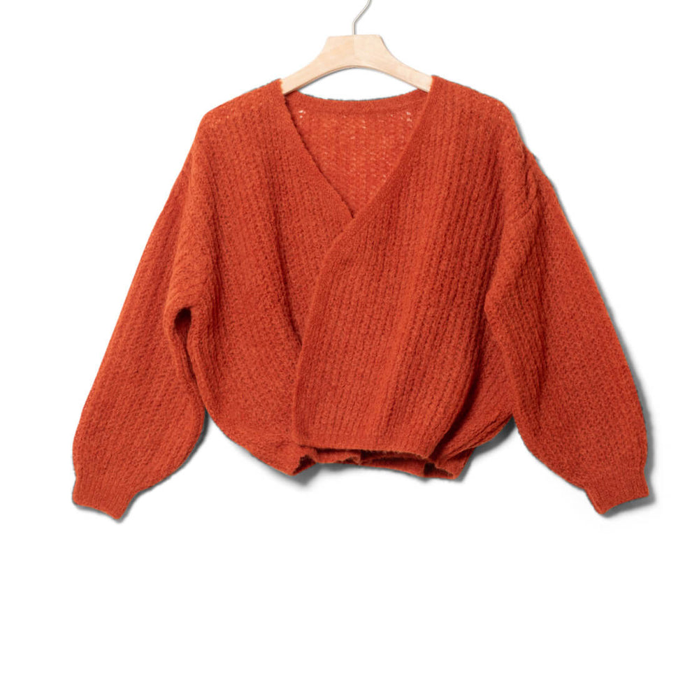 Jungle Folk W Cardigan Vega red ochre