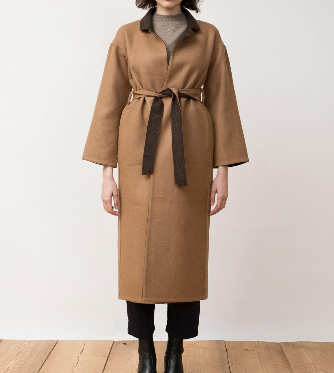 Jungle Folk W Coat Alice Reversible beige/brown camel