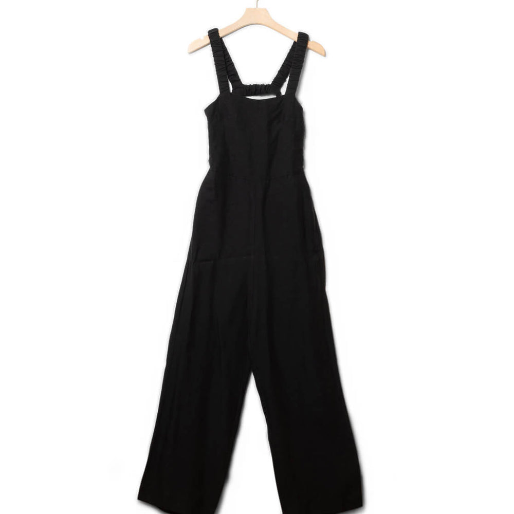 Jungle Folk W Jumpsuit June Linen black