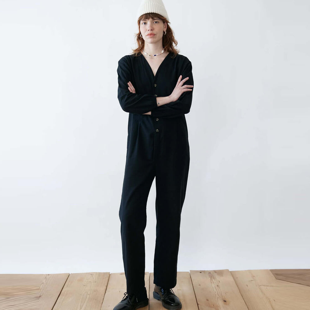 Jungle Folk W Jumpsuit Tama black