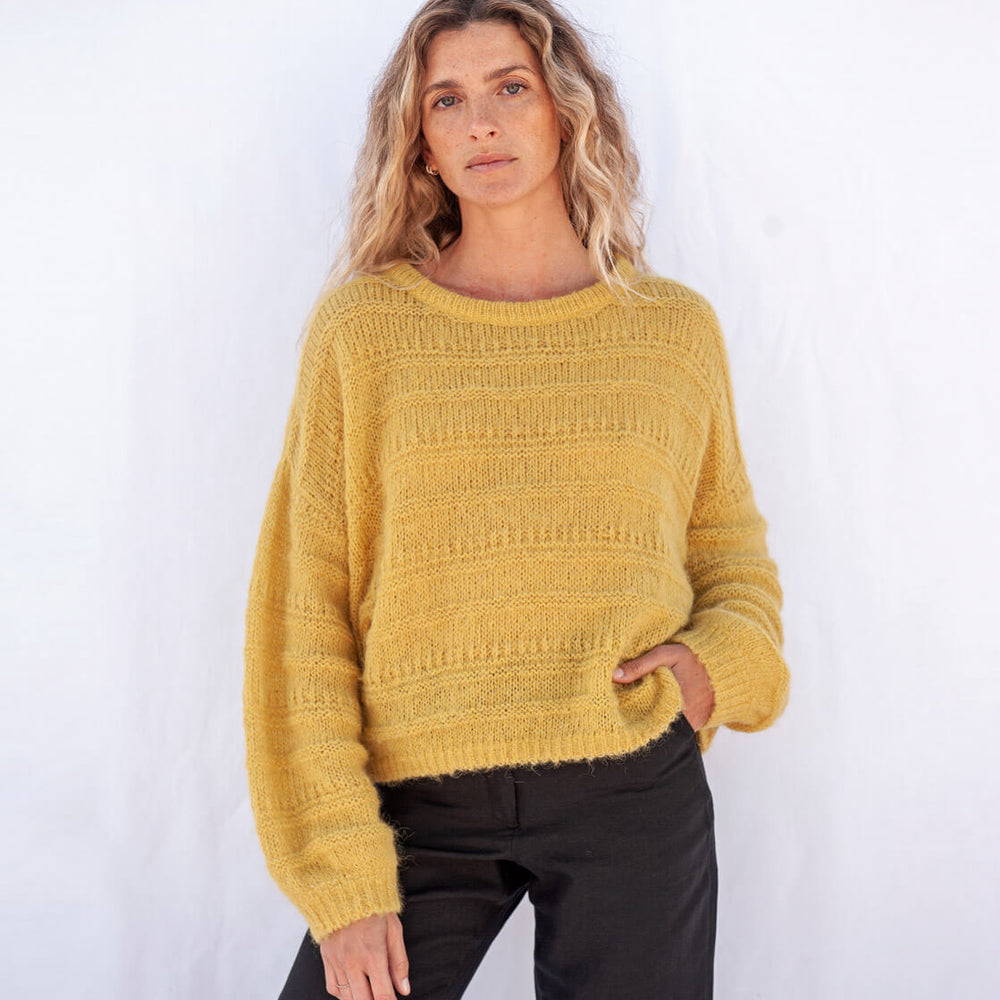 Jungle Folk W Pullover Juliet yellow mustard