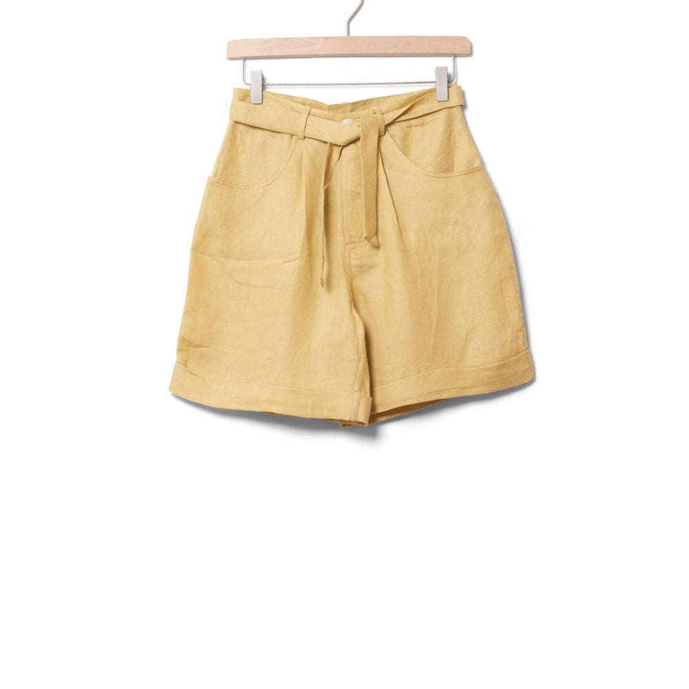 Jungle Folk W Shorts Linen Moon yellow straw