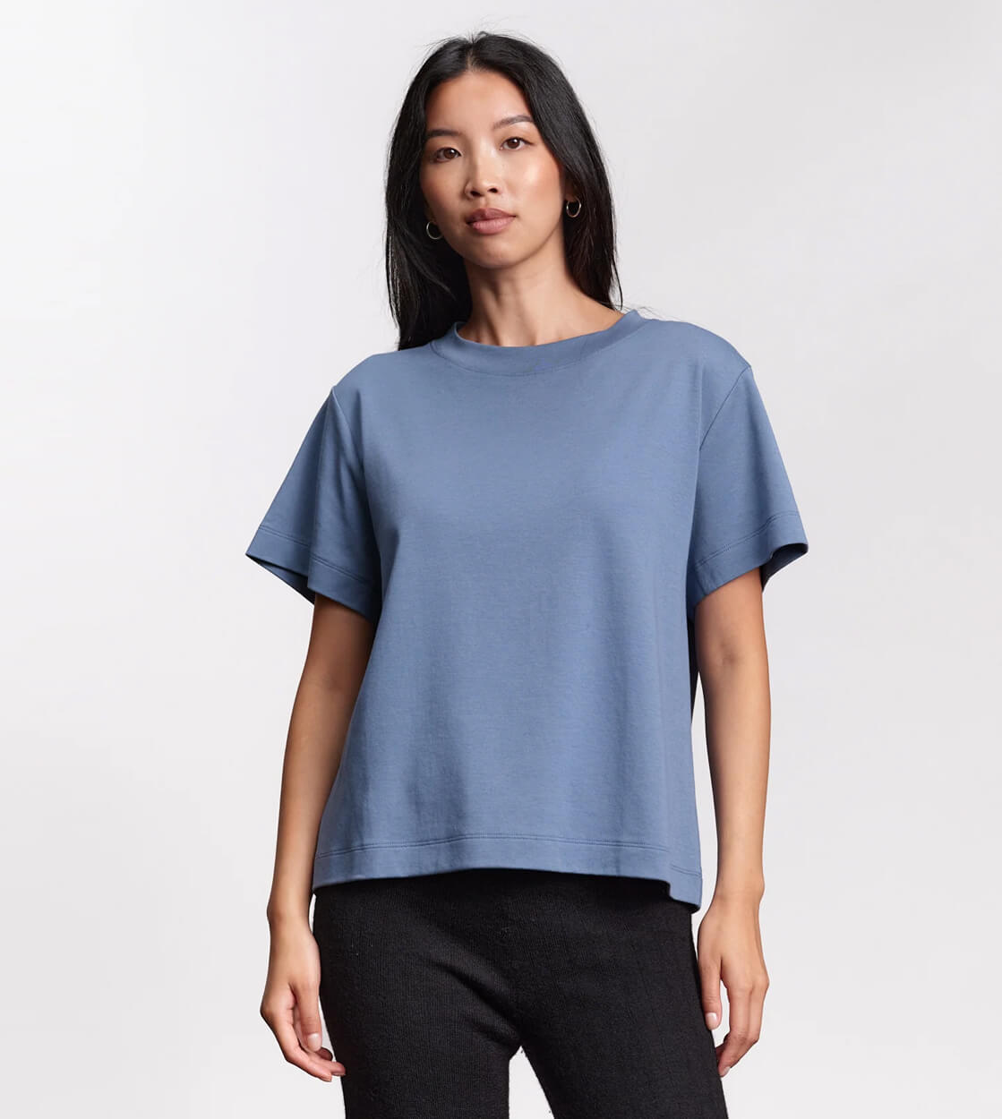 Jungle Folk W T-Shirt Ela Crop blue coastal