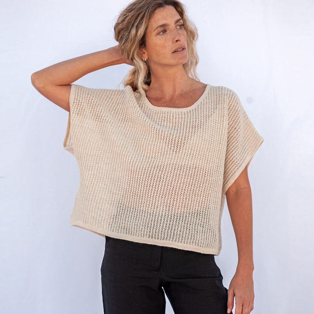 
                      
                        Jungle Folk W Top Delia beige ivory
                      
                    