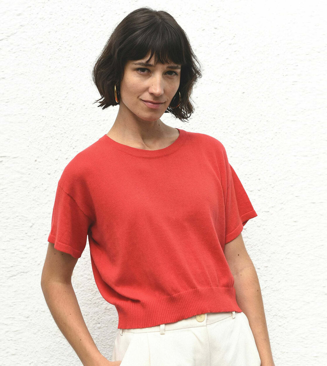 Jungle Folk W Top El Sur red poppy