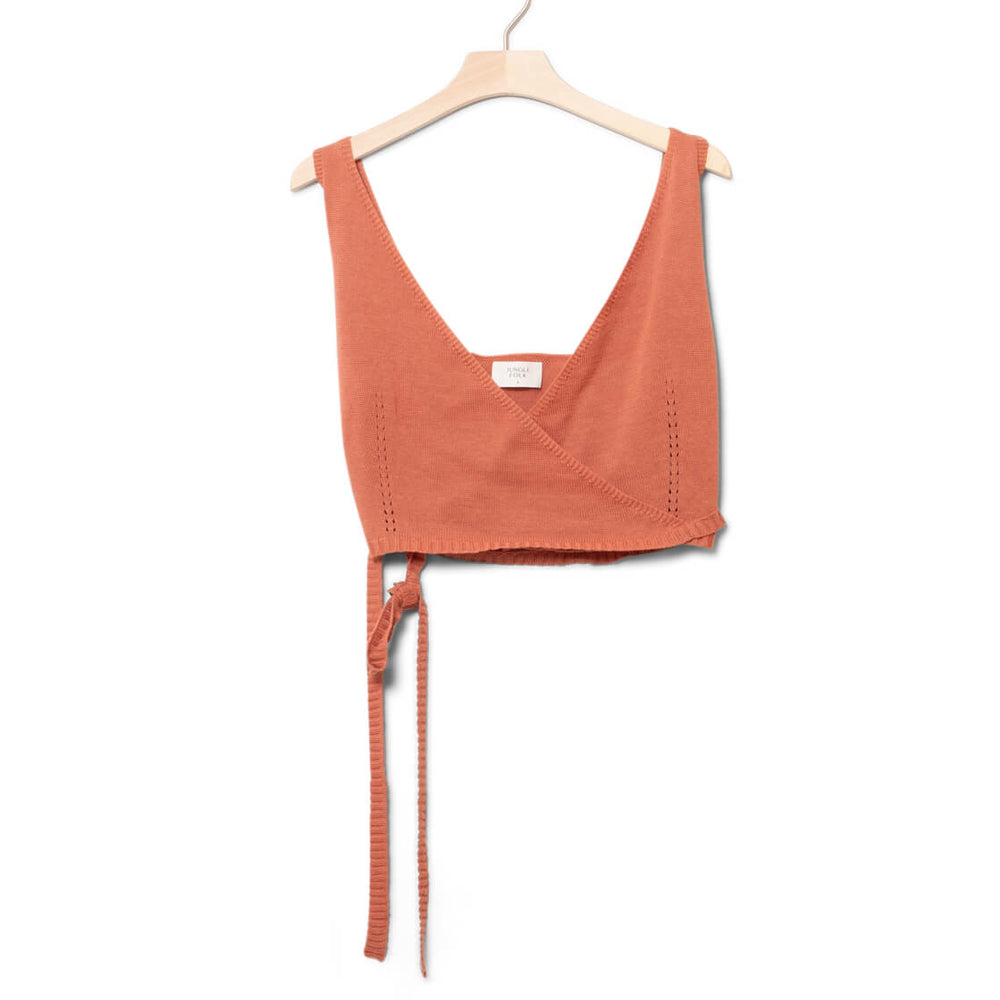 Jungle Folk W Top Yara Wrap orange salmon