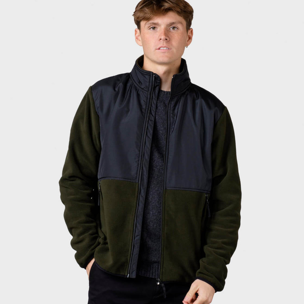 Klitmoller Jacket Mid Fleece black/olive
