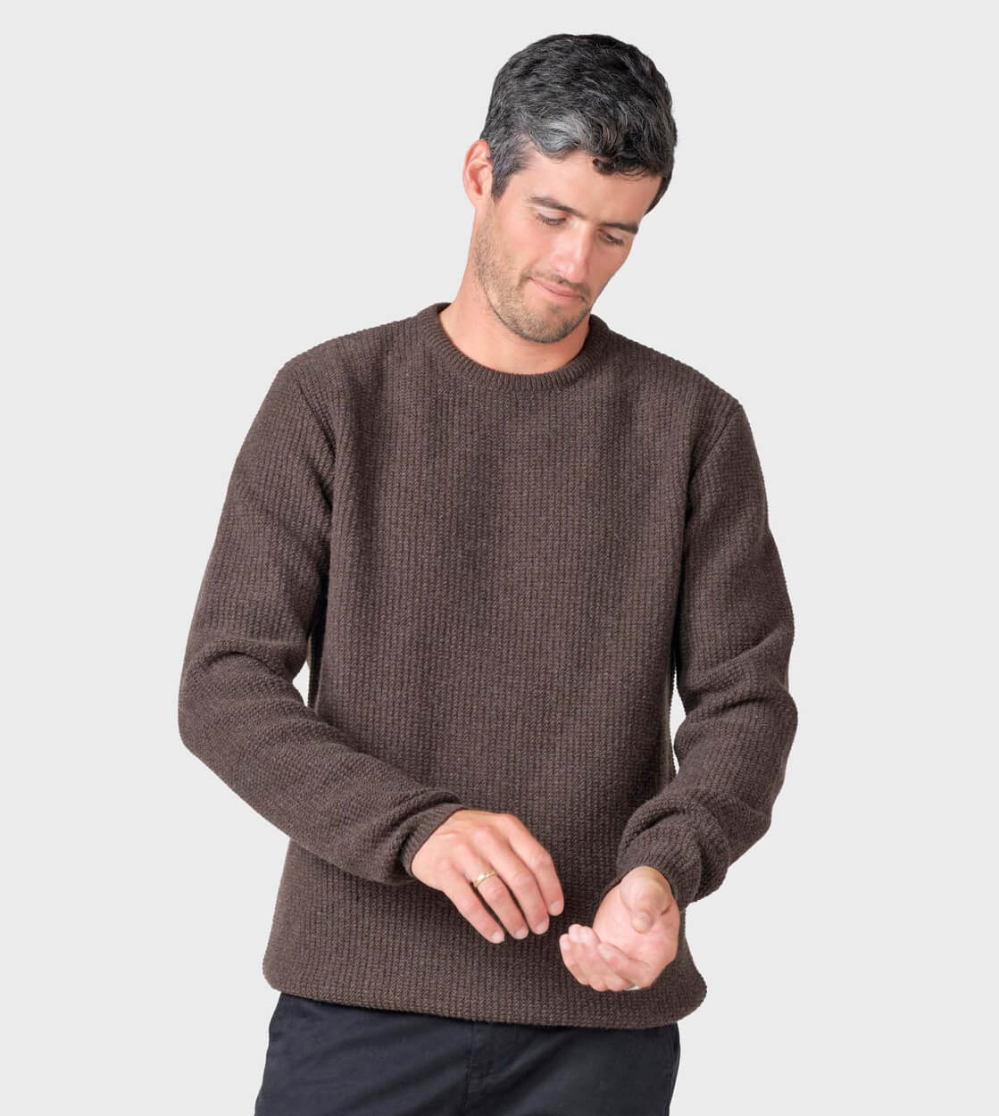 Klitmoller Knit Frede brown taupe