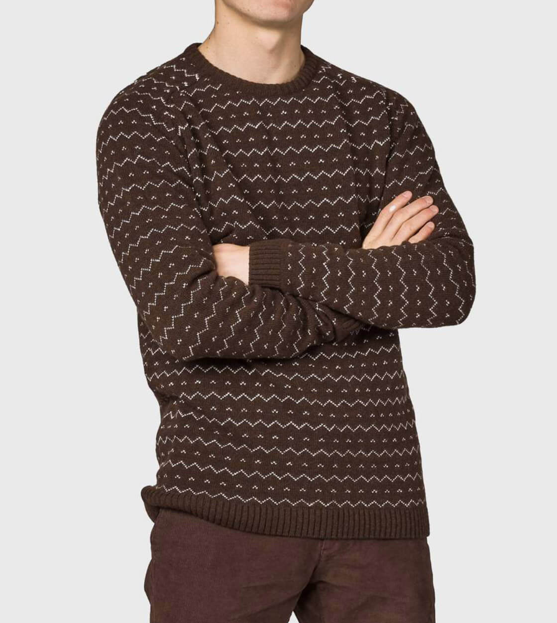 Klitmoller Knit Jesper brown earth/cream