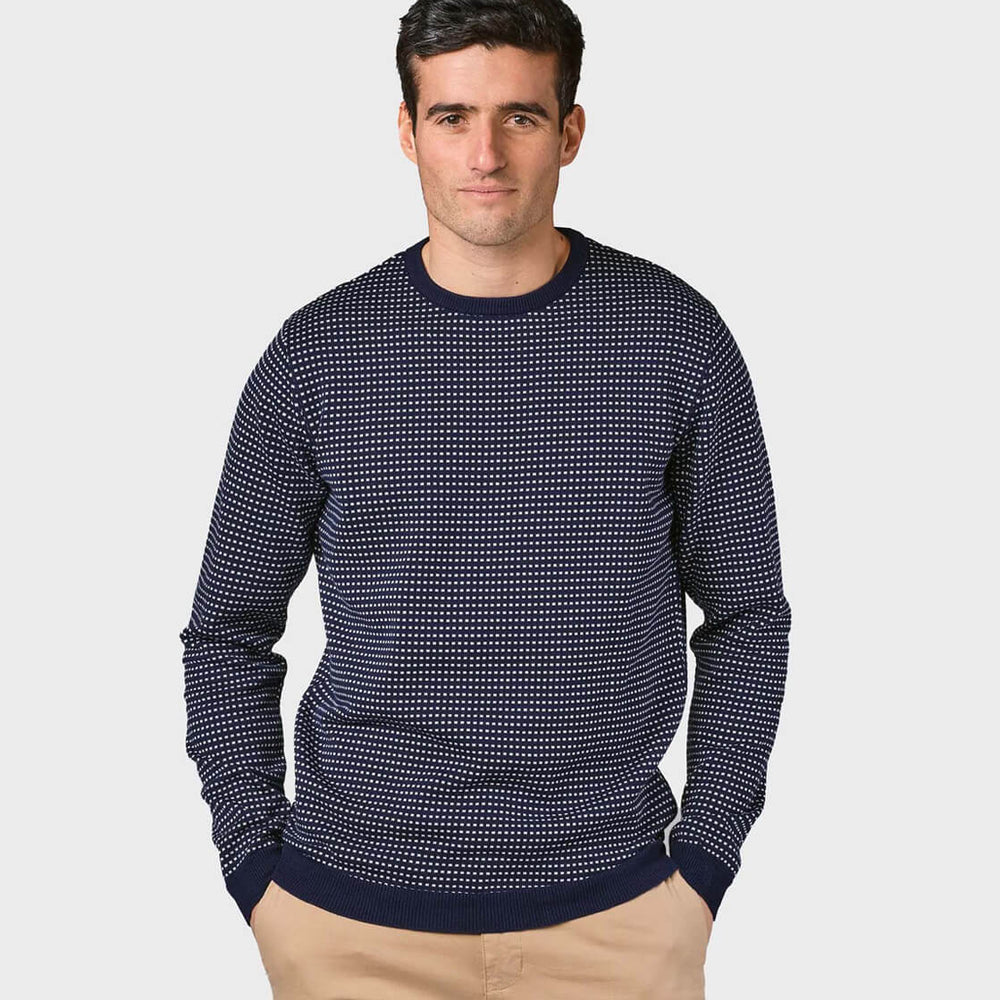 Klitmoller Knit Otto grey cream/navy