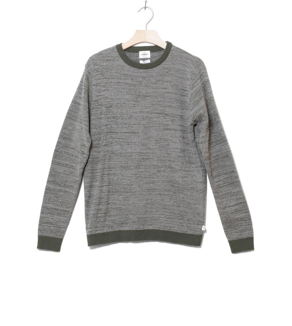 Klitmoller Knit Pullover Mik green/light grey olive
