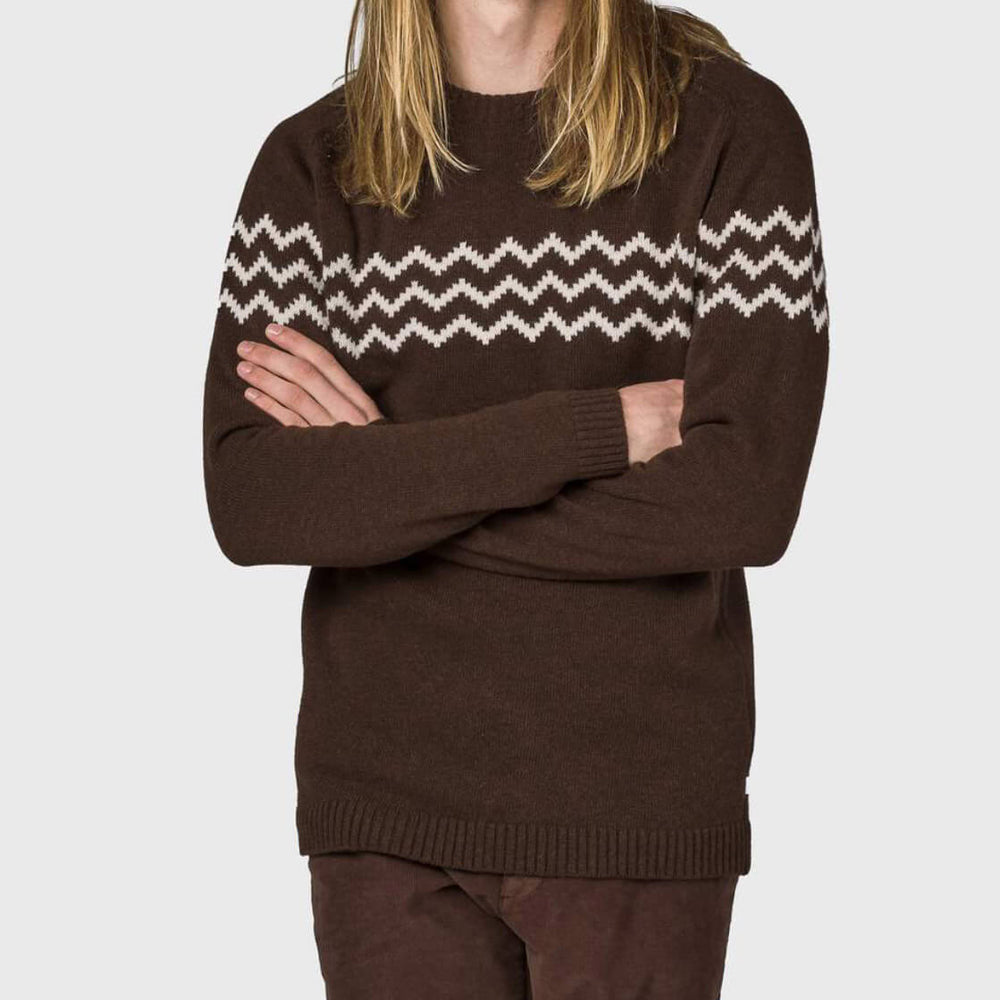 Klitmoller Knit Toke brown earth/cream