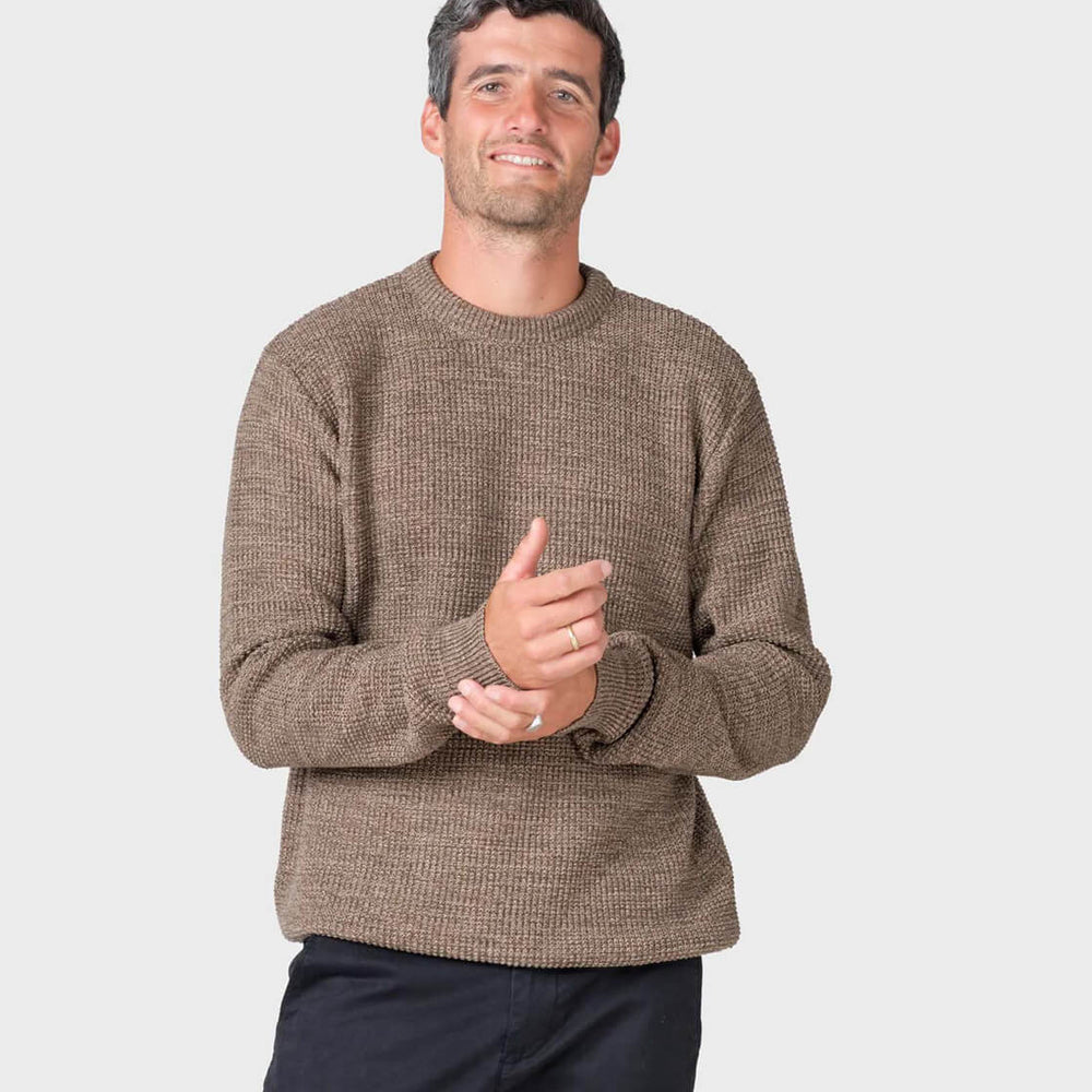 Klitmoller Knit Victor Cotton brown taupe/sand