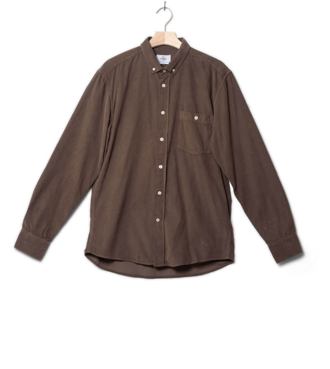 Klitmoller Shirt Benjamin Cord brown coffee