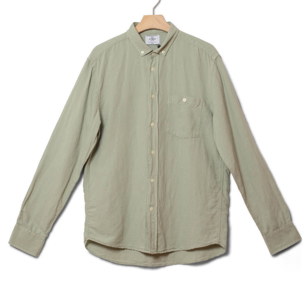 Klitmoller Shirt Benjamin Linen green sage