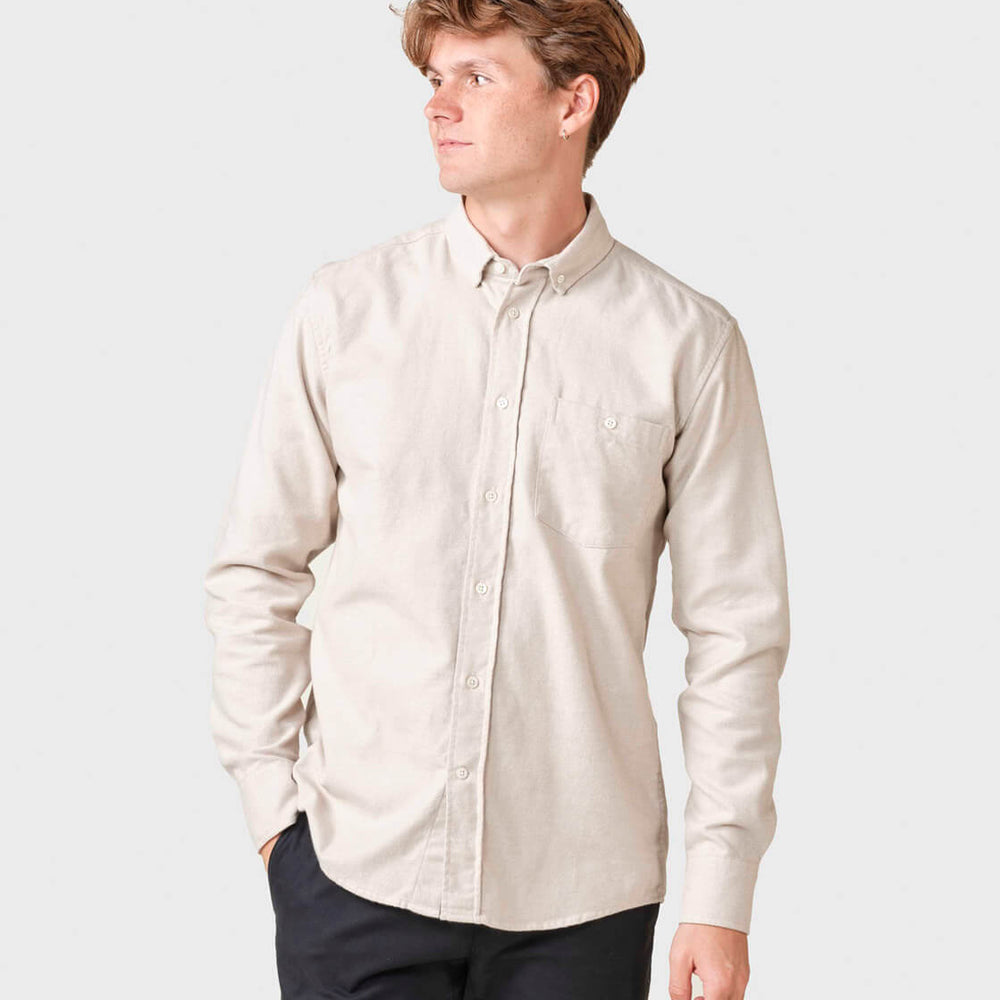 Klitmoller Shirt Benjamin Lumber beige sand melange