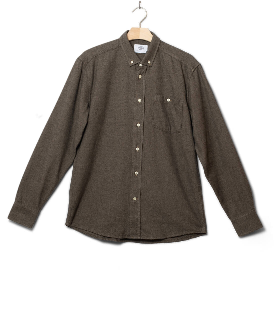 Klitmoller Shirt Benjamin Lumber brown sand overdye