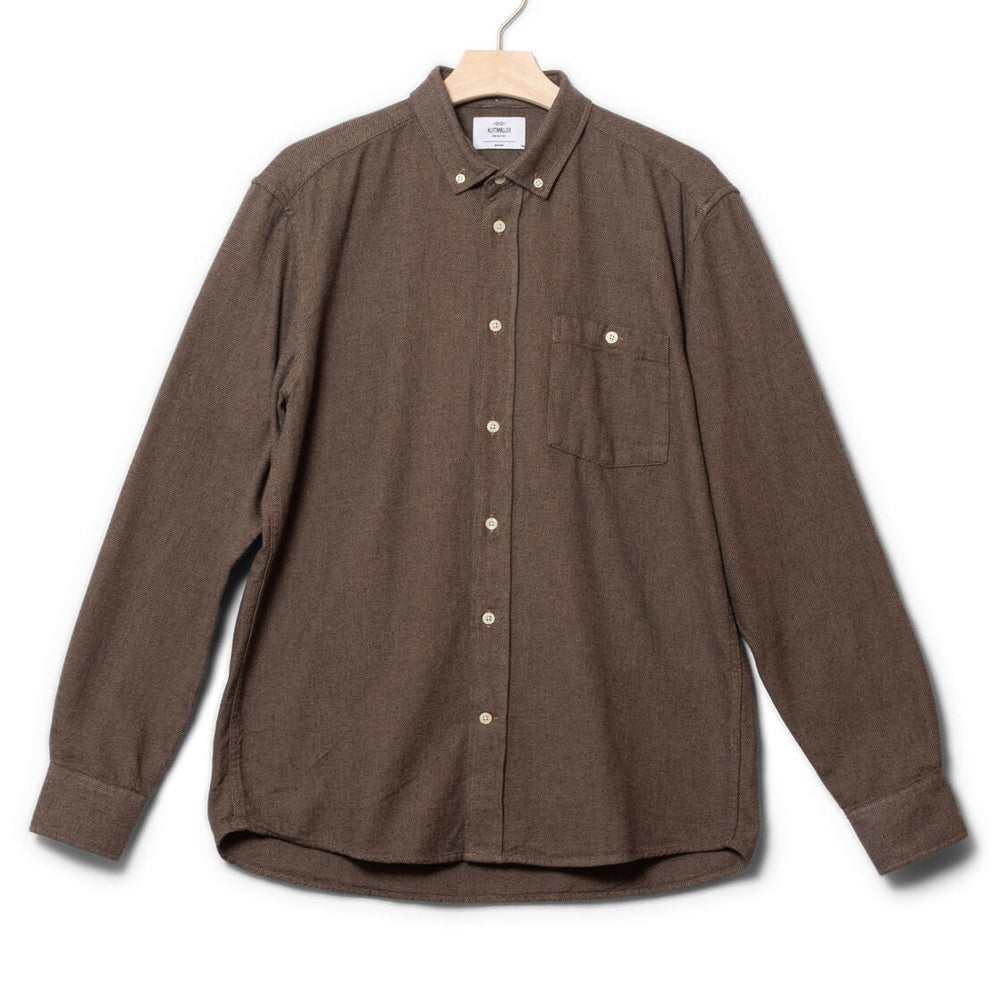 Klitmoller Shirt Benjamin Lumber brown sand