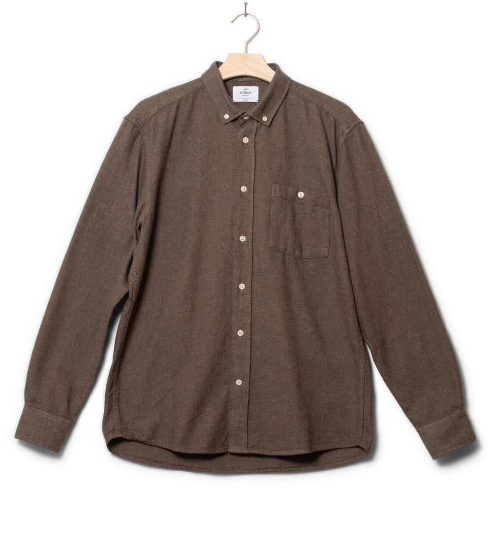 Klitmoller Shirt Benjamin Lumber brown sand