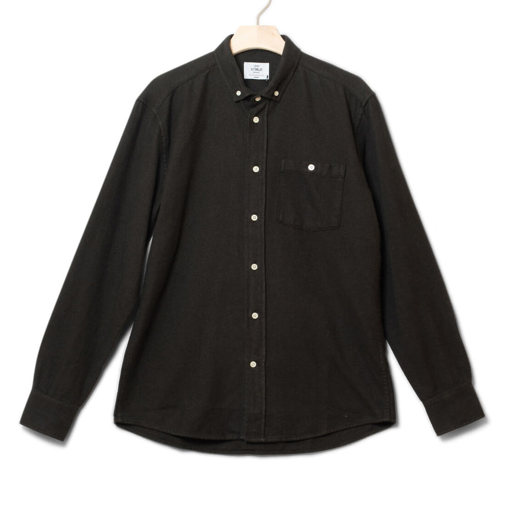 Klitmoller Shirt Benjamin Lumber green olive overdye