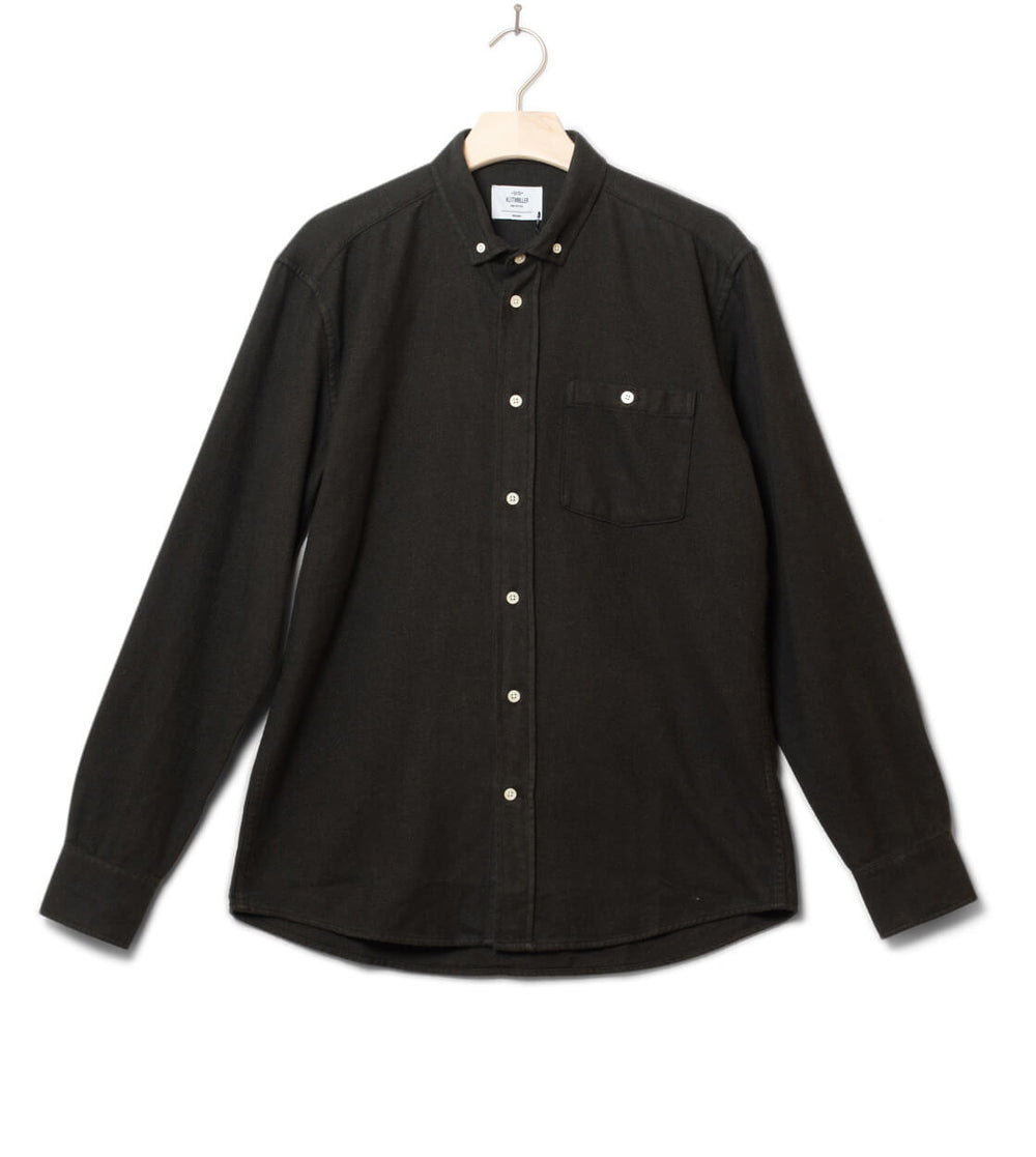 Klitmoller Shirt Benjamin Lumber green olive overdye