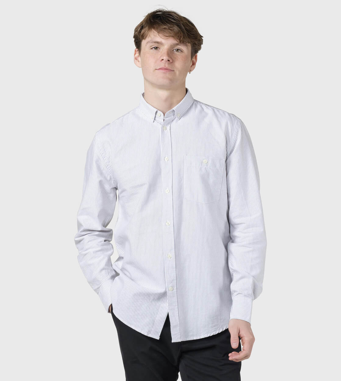 Klitmoller Shirt Benjamin Stripped white/sand