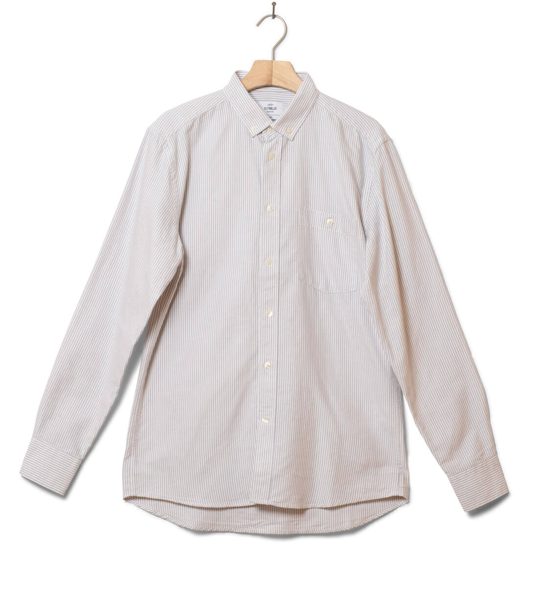 Klitmoller Shirt Benjamin Stripped white/sand