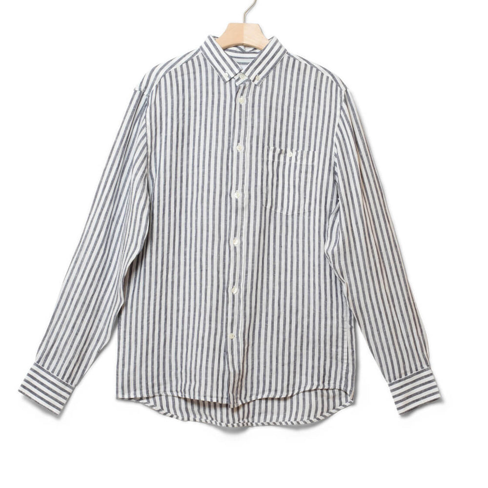 Klitmoller Shirt Dennis Striped white cream/navy